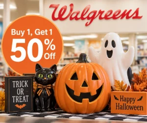 Buy 1, Get 1 50% Off Halloween Décor at Walgreens