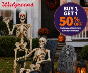 Buy 1, Get 1 50% Off Halloween Skeletons & Outdoor Decor at Walgreens