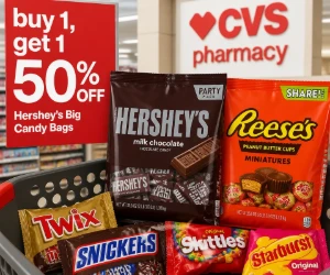 Buy 1, Get 1 50% Off Hershey’s Big Candy Bags at CVS - Stock Up for Halloween