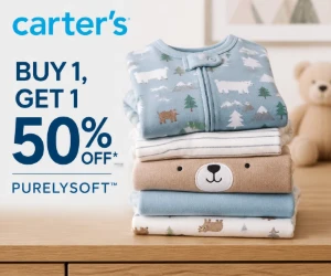 Buy 1, Get 1 50% Off PurelySoft at Carter’s - Double Up on Cozy Favorites
