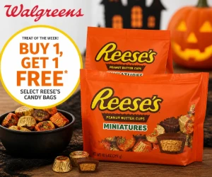 Buy 1, Get 1 Free Reese’s Candy Bags at Walgreens - Halloween Candy Stock-Up Starts Early