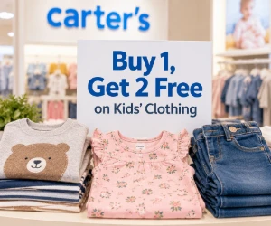 Buy 1, Get 2 Free on Kids' Clothing at Carter's