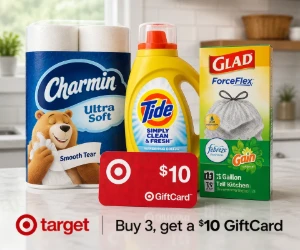 Buy 3 Household Essentials at Target, Get a $10 GiftCard