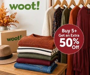 Buy 5+ Women's Fall Styles, Get an Extra 50% Off at Woot