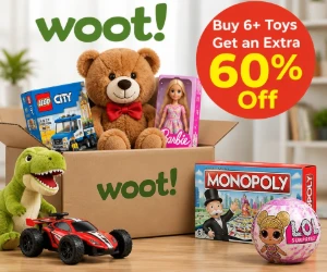 Buy 6+ Toys, Get an Extra 60% Off at Woot