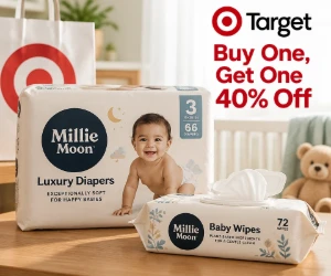 Buy One, Get One 40% Off Millie Moon Diapers & Baby Wipes at Target