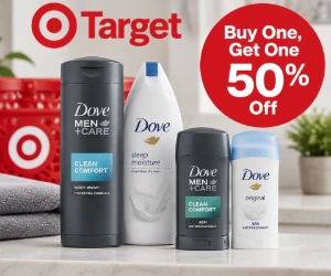 Buy One, Get One 50% Off Dove & Men’s Personal Care at Target