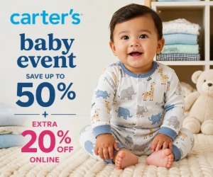 Carter’s Baby Event: Save Up to 50% + Extra 20% Off Online