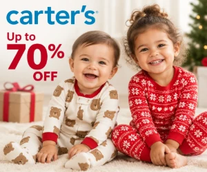 Carter's Clearance Up to 70% Off, Cozy Flash Sale Extra 20%, Holiday BOGO Free & More