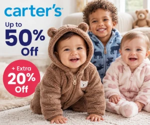 Carter's Cozy Flash Sale: Up to 50% Off + Extra 20% Off