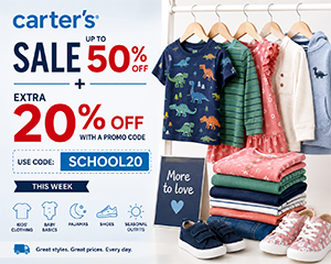 Carter’s Sale: Up to 50% Off + Extra 20% Off With a Promo Code