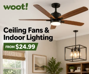 Ceiling Fans & Indoor Lighting at Woot From $24.99 - Easy Home Upgrades for Less