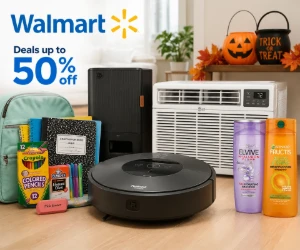 Clean Smarter, Restock Cheaper at Walmart: Robot Vacuums Up to 50% Off, School Supplies Up to 40% Off & More