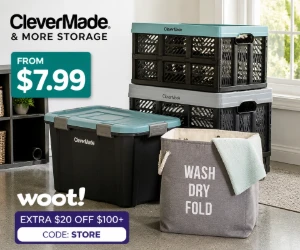 CleverMade & More Storage From $7.99 at Woot + Extra $20 Off $100