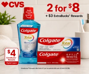 Colgate Oral Care at CVS: 2 for $8 + $3 ExtraBucks Rewards