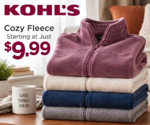 Cozy Fleece Starting at Just $9.99 at Kohl's