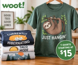 Cozy & Funny Graphic T-Shirts Starting at Just $15 at Woot