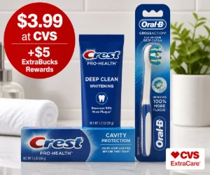 Crest & Oral-B Oral Care for $3.99 at CVS + $5 ExtraBucks Rewards