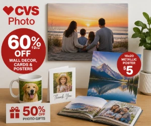 CVS Photo Deals: Wall Decor & Cards 60% Off, 16x20 Metallic Posters $5, Photo Gifts 50% Off & More