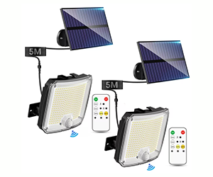 DAYBETTER 318-LED Outdoor Solar Lights at Walmart for $22.99 - Save $14