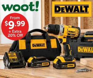 DEWALT Tools at Woot From $9.99 + Extra 20% Off Today