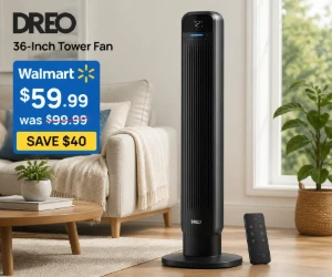 DREO 36-Inch Tower Fan for $59.99 at Walmart - Save $40