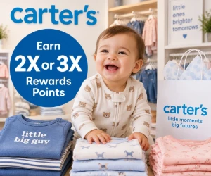 Earn 2X or 3X Carter's Rewards Points on Every $1 Spent