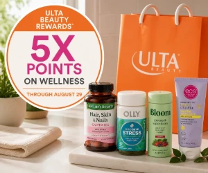 Earn 5X Points on Wellness at Ulta Beauty Through August 29