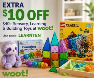 Extra $10 Off $40+ Sensory, Learning & Building Toys at Woot With a Promo Code