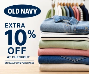 Extra 10% Off at Checkout at Old Navy for an Easy Stack on Sale Finds