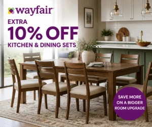 Extra 10% Off Kitchen & Dining Sets at Wayfair - Save More on a Bigger Room Upgrade
