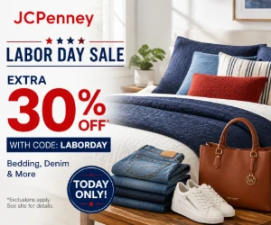 Extra 30% Off JCPenney Labor Day Sale With Code LABORDAY