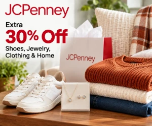 Extra 30% Off Shoes, Jewelry, Clothing & Home With Code at JCPenney