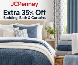 Extra 35% Off Bedding, Bath & Curtains With Code at JCPenney