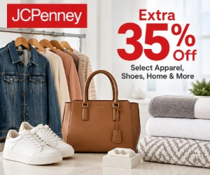 Extra 35% Off Select Apparel, Shoes, Home & More at JCPenney