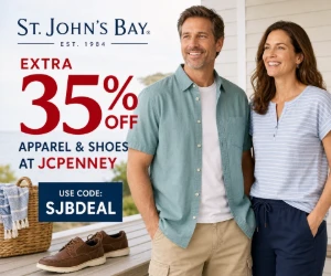 Extra 35% Off St. John’s Bay Apparel & Shoes at JCPenney With a Promo Code