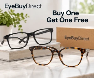 EyeBuyDirect Deals: Buy One Get One Free, Lenses 55% Off + Extra 10%, Glasses Up to 50% Off & More