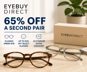 EyeBuyDirect Makes the Second Pair the Better Deal: 65% Off Pair #2, Glasses Under $39 & More