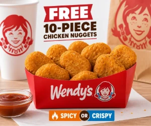 Free 10-Piece Crispy or Spicy Chicken Nuggets at Wendy’s