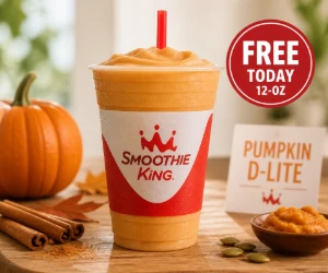 Free 12-Oz Pumpkin D-Lite Smoothie at Smoothie King Today