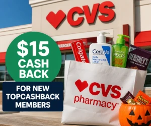 Free $15 CVS Cash Back for New TopCashback Members