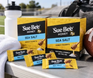 Free 2 Cases of Sue Bee Sea Salt Honey Packets for Athletic Teams