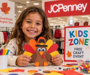 Free 3D Thanksgiving Turkey Craft at JCPenney on November 14