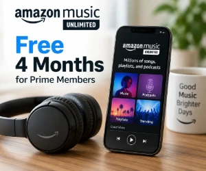 Free 4 Months of Amazon Music Unlimited for Prime Members