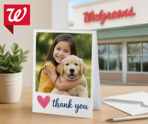 Free 5x7 Folded Photo Card at Walgreens