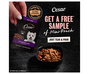 Free CESAR Slow-Cooked Dog Food Sample