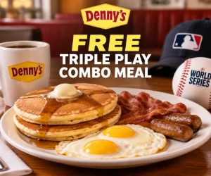 Free Denny’s Triple Play Combo Meal If a World Series Triple Play Happens