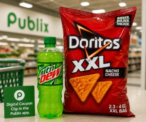Free Doritos XXL Bag at Publix With a Mountain Dew Purchase