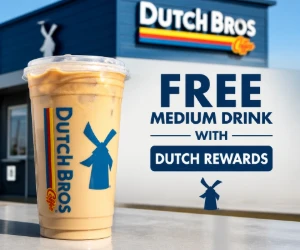 Free Dutch Bros Medium Drink for Joining Dutch Rewards