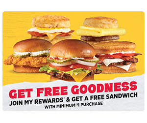 Free Hardee’s Sandwich With $1 Purchase